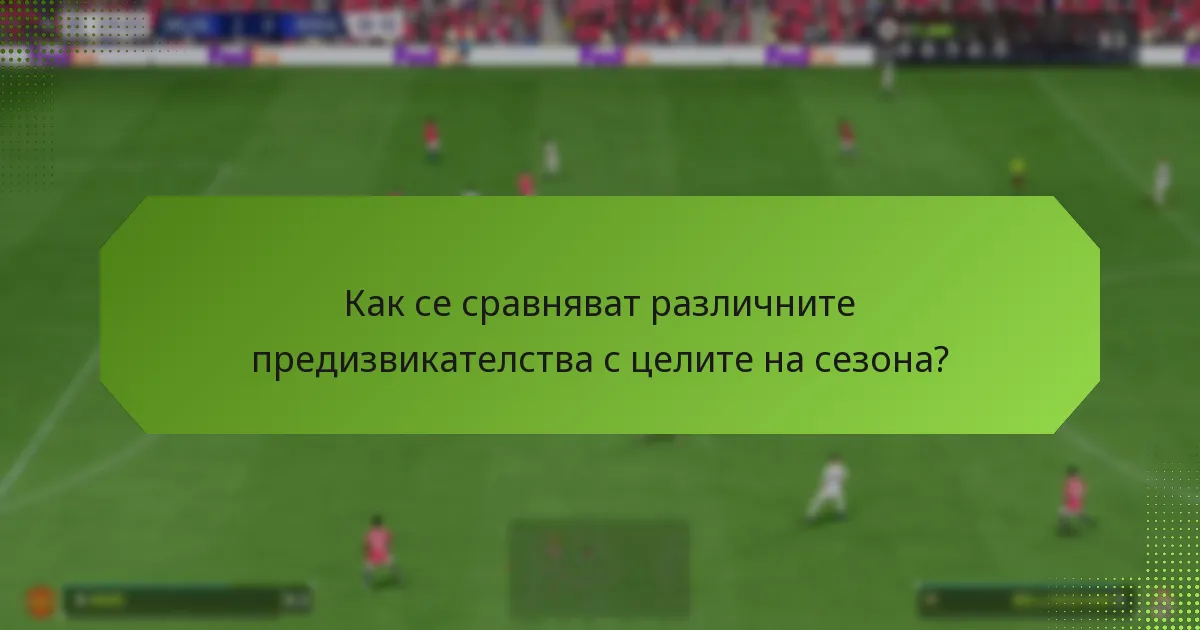Как могат играчите ефективно да планират стратегиите си за предизвикателствата с целите на сезона?